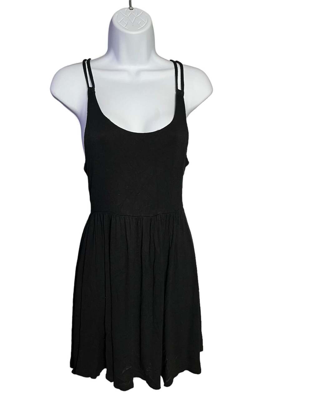 Empyre black strappy back flowy mini dress small
